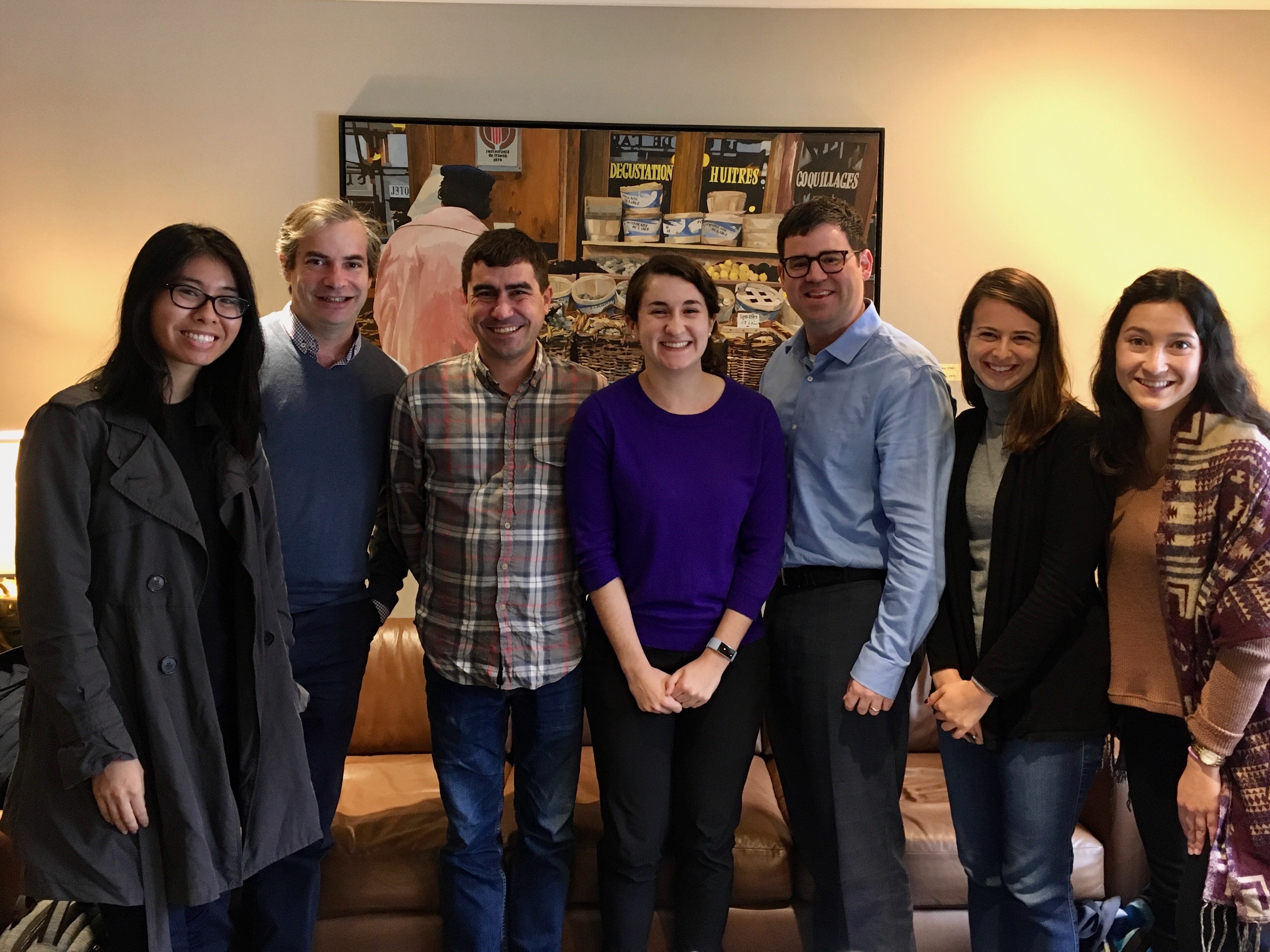 Members of the Working Group in Memory Studies pose Eric Calderwood. 