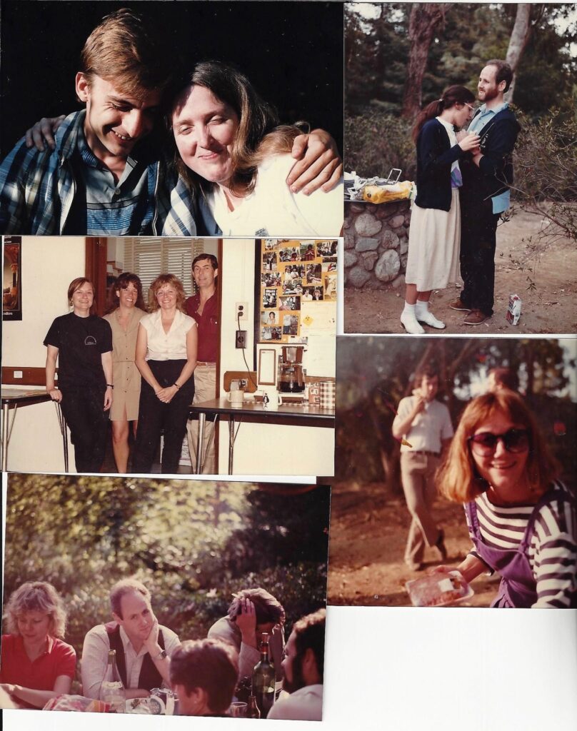 Vintage photo collage of the Department of Comparative Literature faculty, staff, and students throughout the decades. 