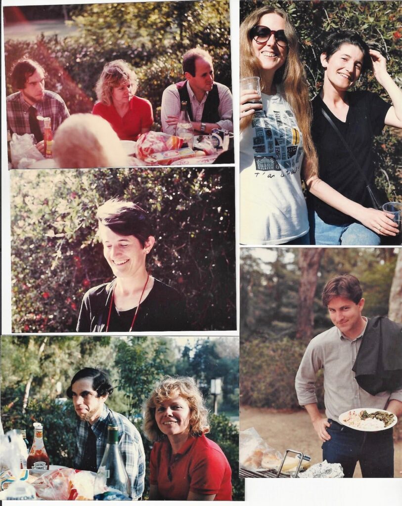 Vintage photo collage of the Department of Comparative Literature faculty, staff, and students throughout the decades. 